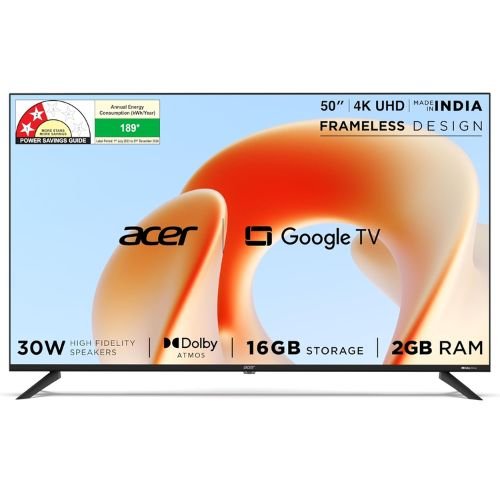 Acer 50 Inch G Plus Series 4K Smart LED Google TV AR50UDGGR2851AD front view