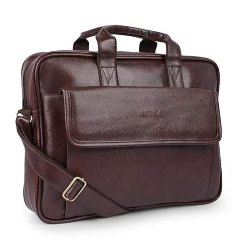 ADISA 15.6 inch laptop messenger office bag PU leather