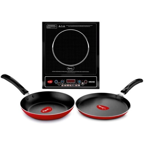 Pigeon Cruise 1800W induction cooktop with fry pan and tawa