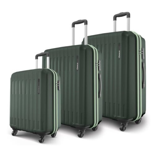 Safari hard case polypropylene luggage set of 3 with spinner wheels