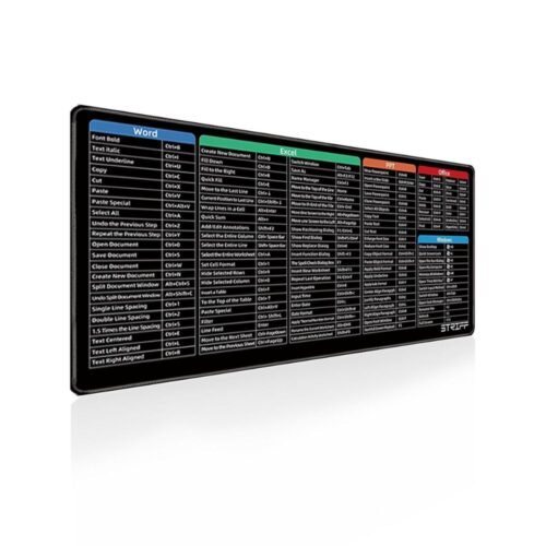 STRIFF Windows Office Keyboard Shortcuts Desk Mat 800x300mm