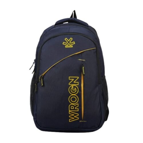 WROGN 45L waterproof laptop backpack with rain cover blue