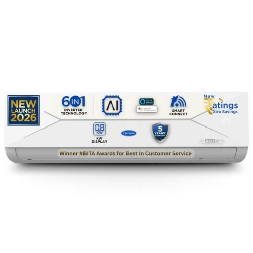 Carrier 1.5 Ton 3 Star WiFi Smart Inverter Split AC CAI18EE3R36W0 White