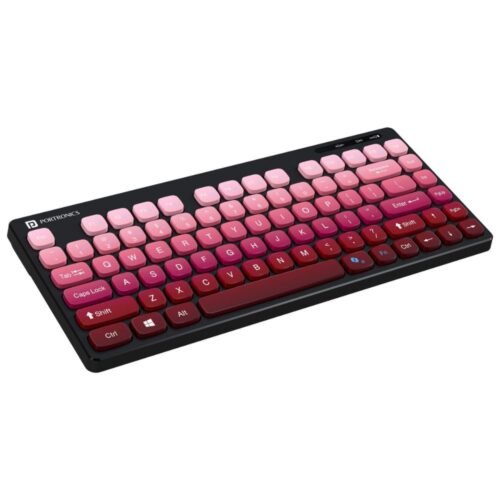 Portronics Bubble Multimedia Wireless Keyboard Bluetooth 2.4GHz Purple