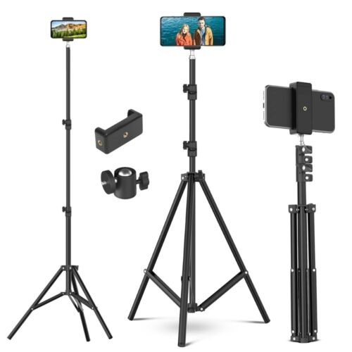 Tygot 7 Feet 84 Inch Tripod Stand with Mobile Holder Black
