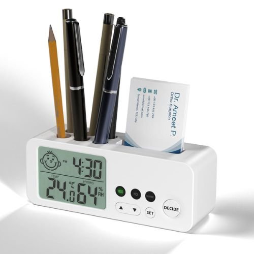 Decision Making Desk Clock with Dual Alarm and Mini Clocks with Temperature & Date