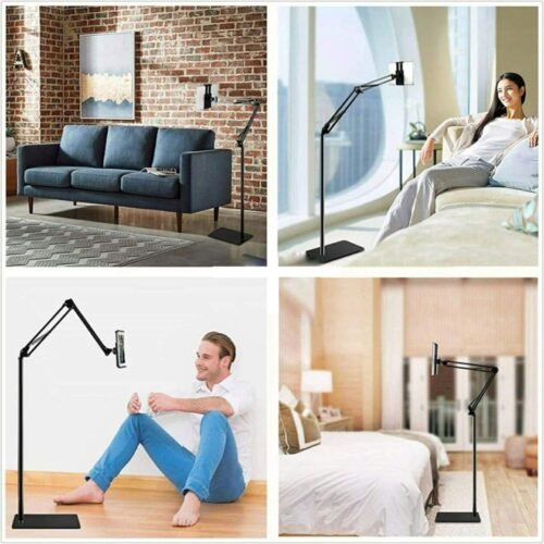 HOLD UP Adjustable Tablet and Mobile Floor Stand with 360 Degree Rotation