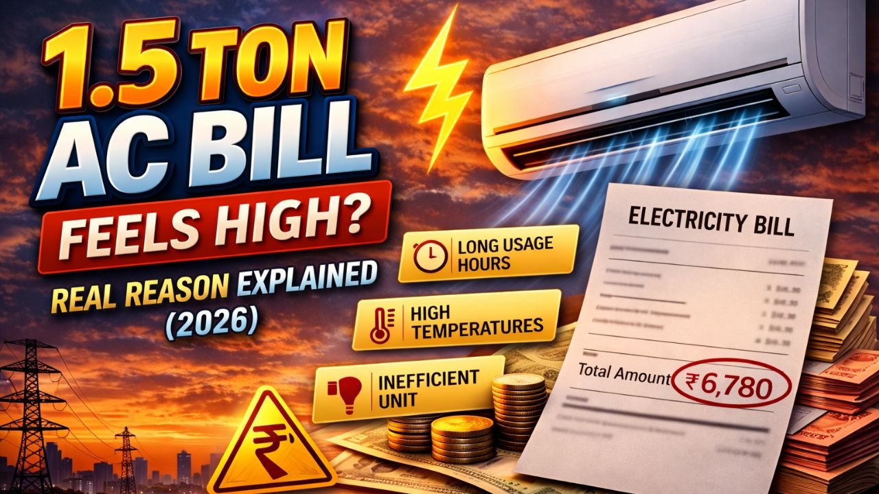 1.5 ton AC bill feels high real reason illustration