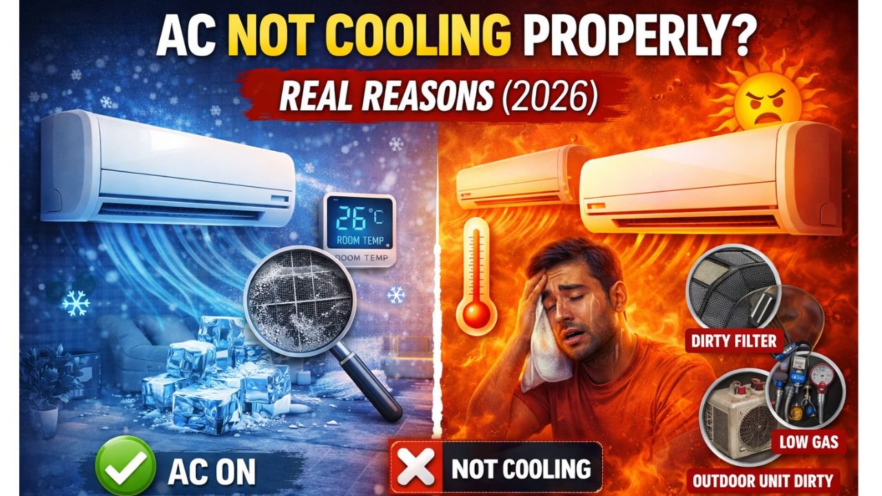 AC not cooling properly causes illustration
