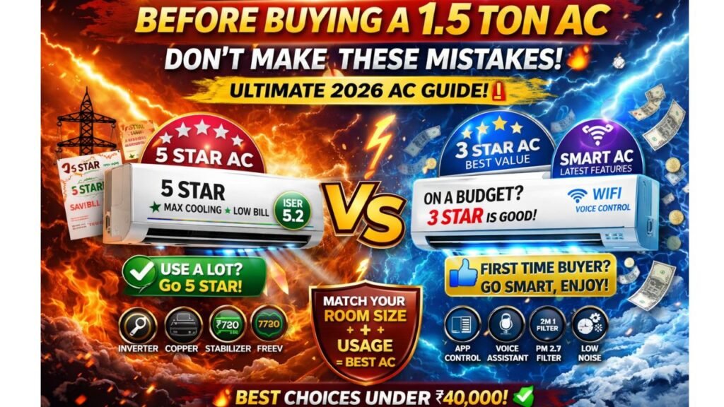 best 1.5 ton AC in India 2026