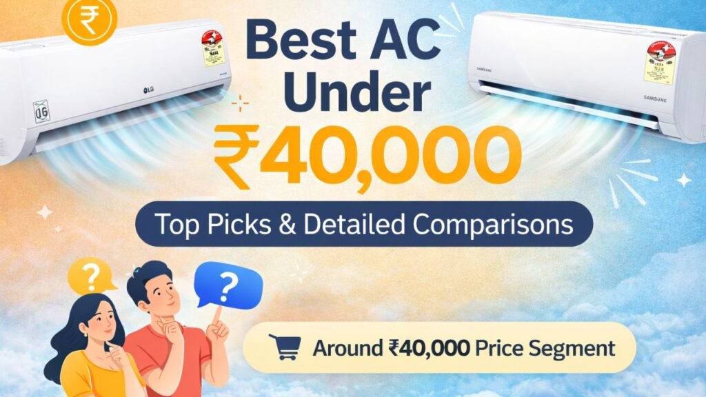 Best AC under 40000 in India 2026 comparison of 1.5 ton inverter split air conditionersBest AC under 40000 in India 2026 comparison of 1.5 ton inverter split air conditioners