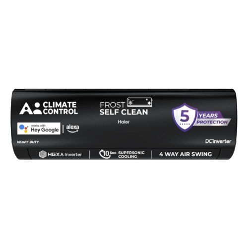 Haier Black Edition 1.6 Ton 5 Star AI Climate Control Smart Split AC HSU19K-PZAIB5BN-INV