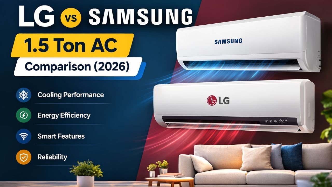 LG vs Samsung 1.5 ton AC comparison 2026