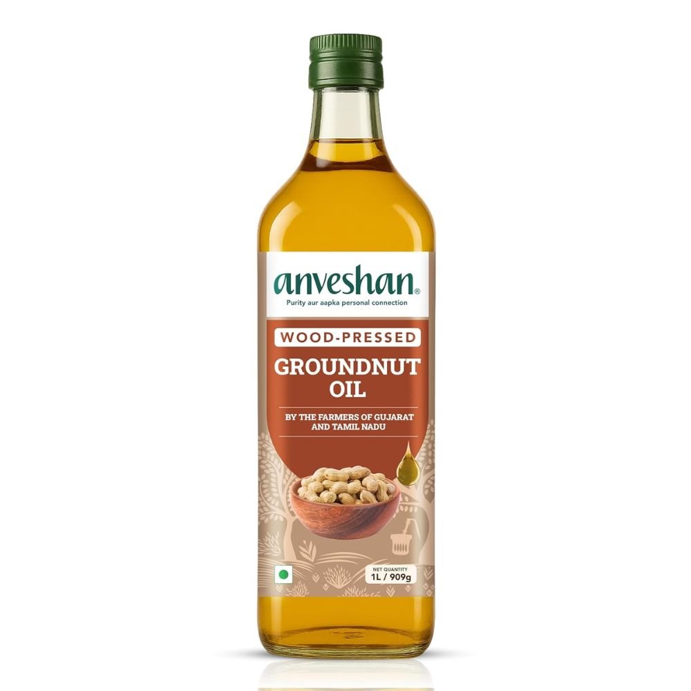 Anveshan wood cold pressed groundnut oil 1 litre