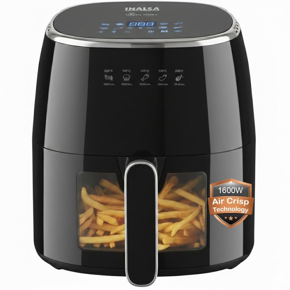 INALSA 5.5L air fryer with viewing window
