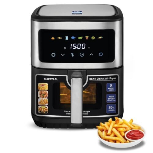 KENT 6.5L air fryer with glass window