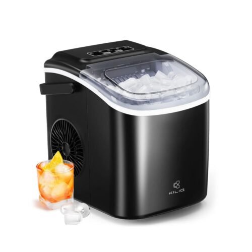 KILIG H01B portable ice maker machine on countertop
