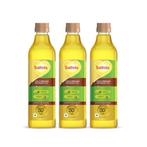 Saffola cold pressed groundnut oil pack of 3