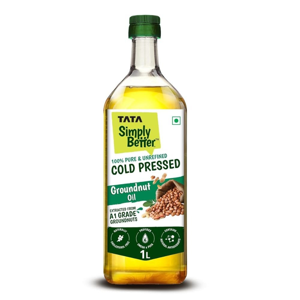 Tata cold pressed groundnut oil 1 litre bottle