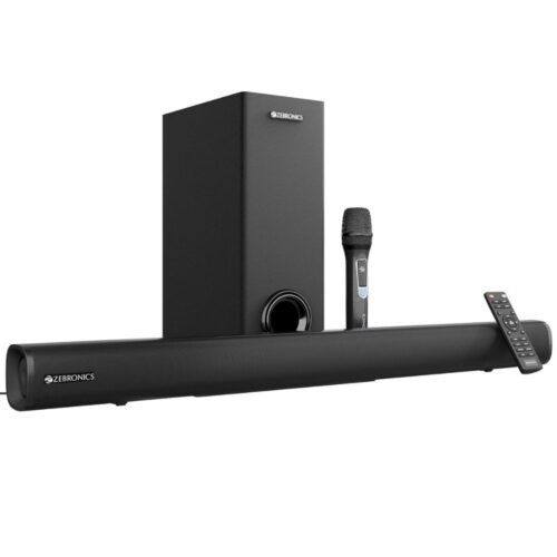 Zebronics Juke Bar 4120 200W soundbar with subwoofer and wireless mic