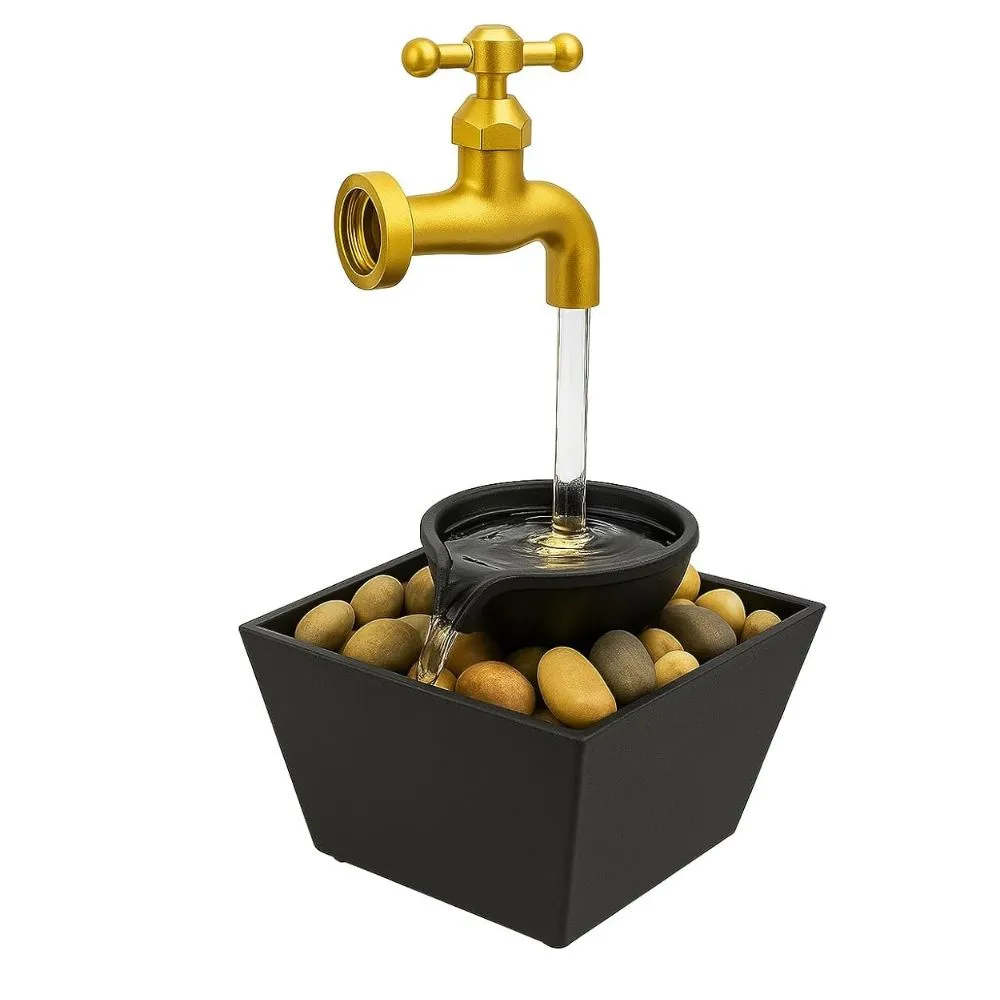 Floating LED water tap fountain