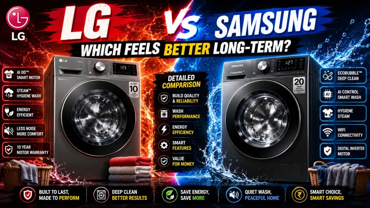 LG vs Samsung front load washing machine comparison