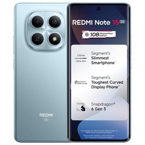 Redmi Note 15 glacier blue smartphone