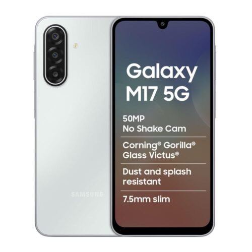Samsung Galaxy M17 moonlight silver smartphone